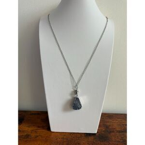 Avenue Purple Druzy Pendant Necklace NWT